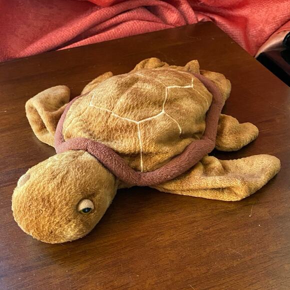 Caltoy Brown Spotted Sea Turtle Ocean Animal Soft Plush Hand Puppet Pretend Toy - Picture 10 of 11